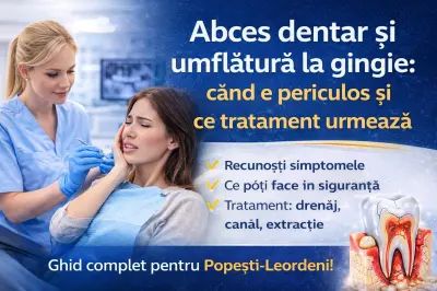 Abces dentar și umflătură la gingie: când e periculos și ce tratament urmează (Popești)