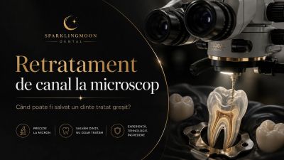 Retratament de canal la microscop – când poate fi salvat dintele?